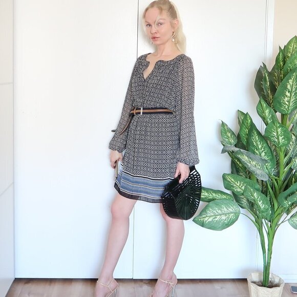 Max Studio Long Sleeve Morocco Print Dress - Picture 3 of 10